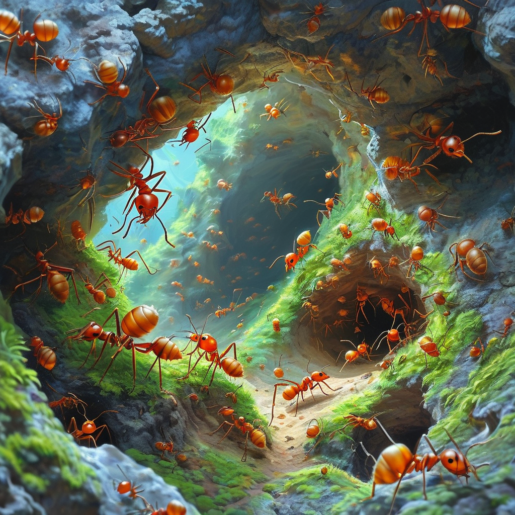 探索地下蚁国：一个充满生机与活力的世界